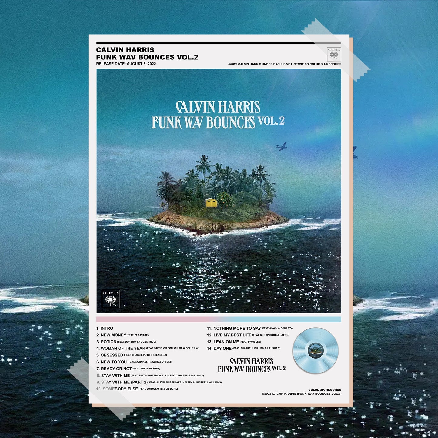 Calvin Harris Funk Wav Bounces Vol.2 Album Poster - rsdesignstudio