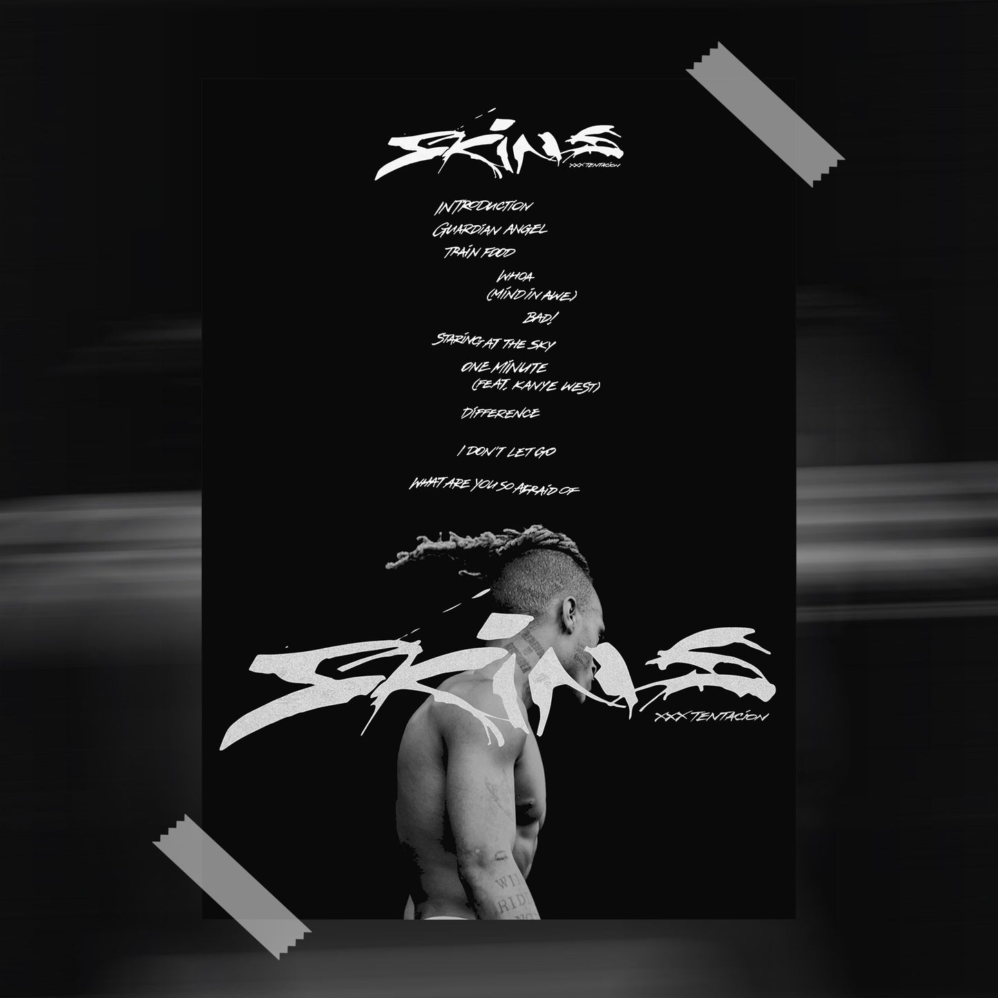 XXXTENTACION Skins Tracklist Poster - rsdesignstudio