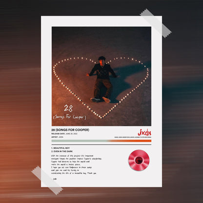 Jxdn 28 (Songs For Cooper) Poster - rsdesignstudio