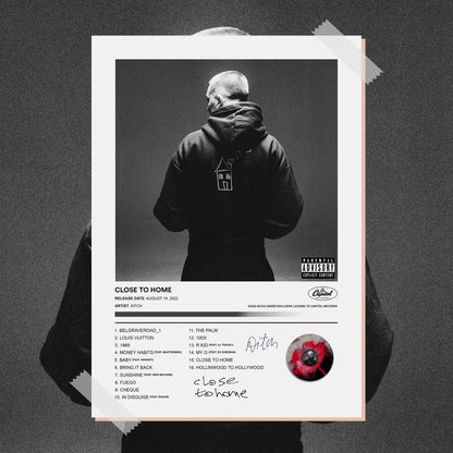 Aitch Close To Home Album Poster - rsdesignstudio