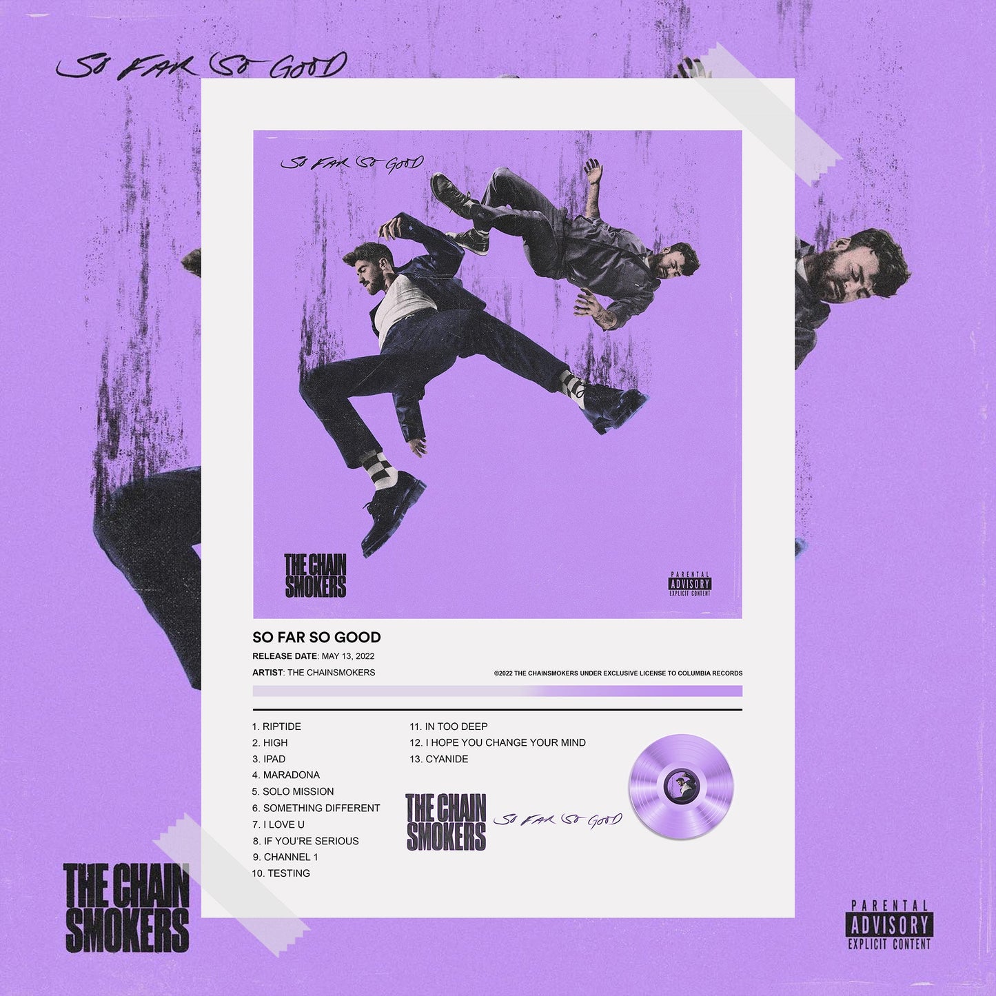 The Chainsmokers So Far So Good Album Poster - rsdesignstudio