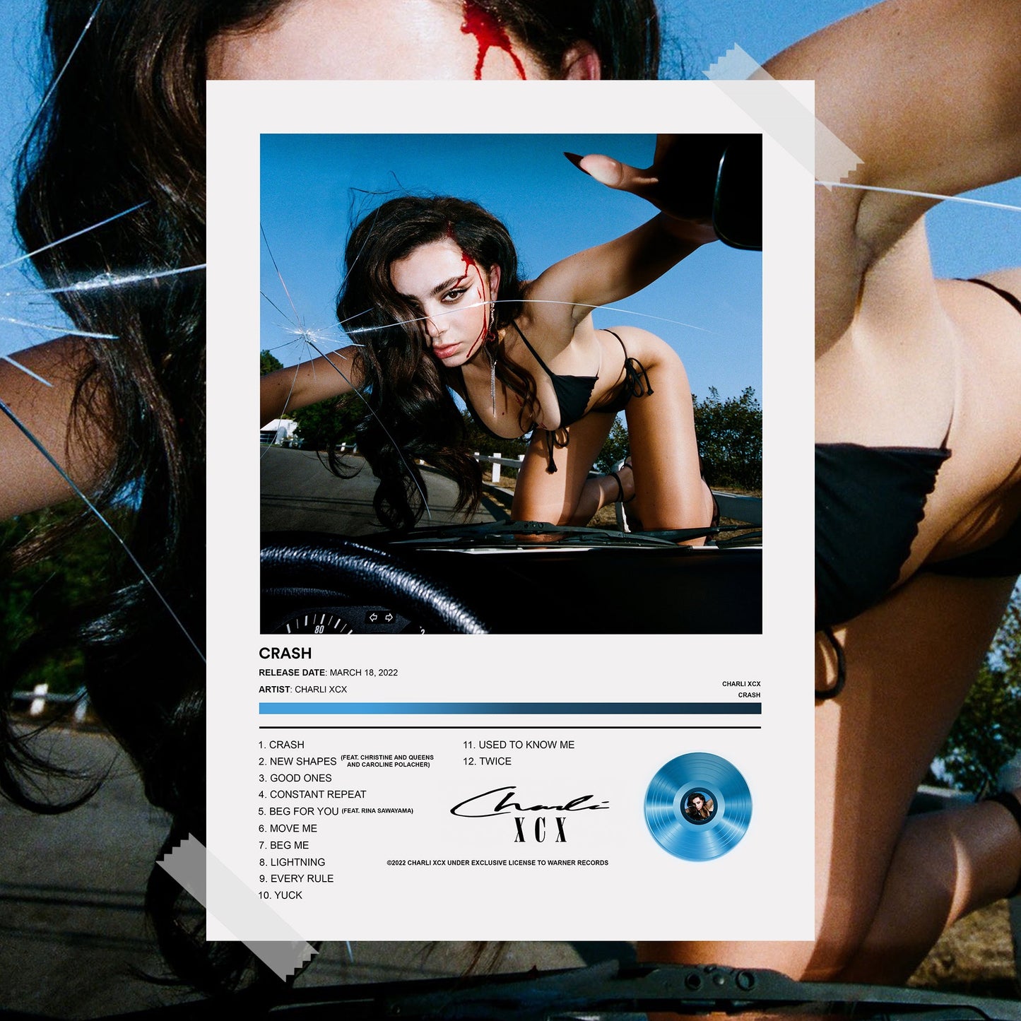 Charli XCX Crash Album Poster - rsdesignstudio