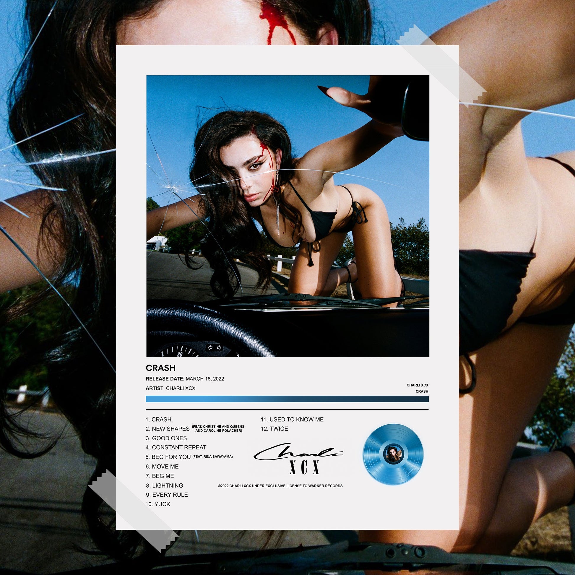 Charli XCX Crash Album Poster - rsdesignstudio