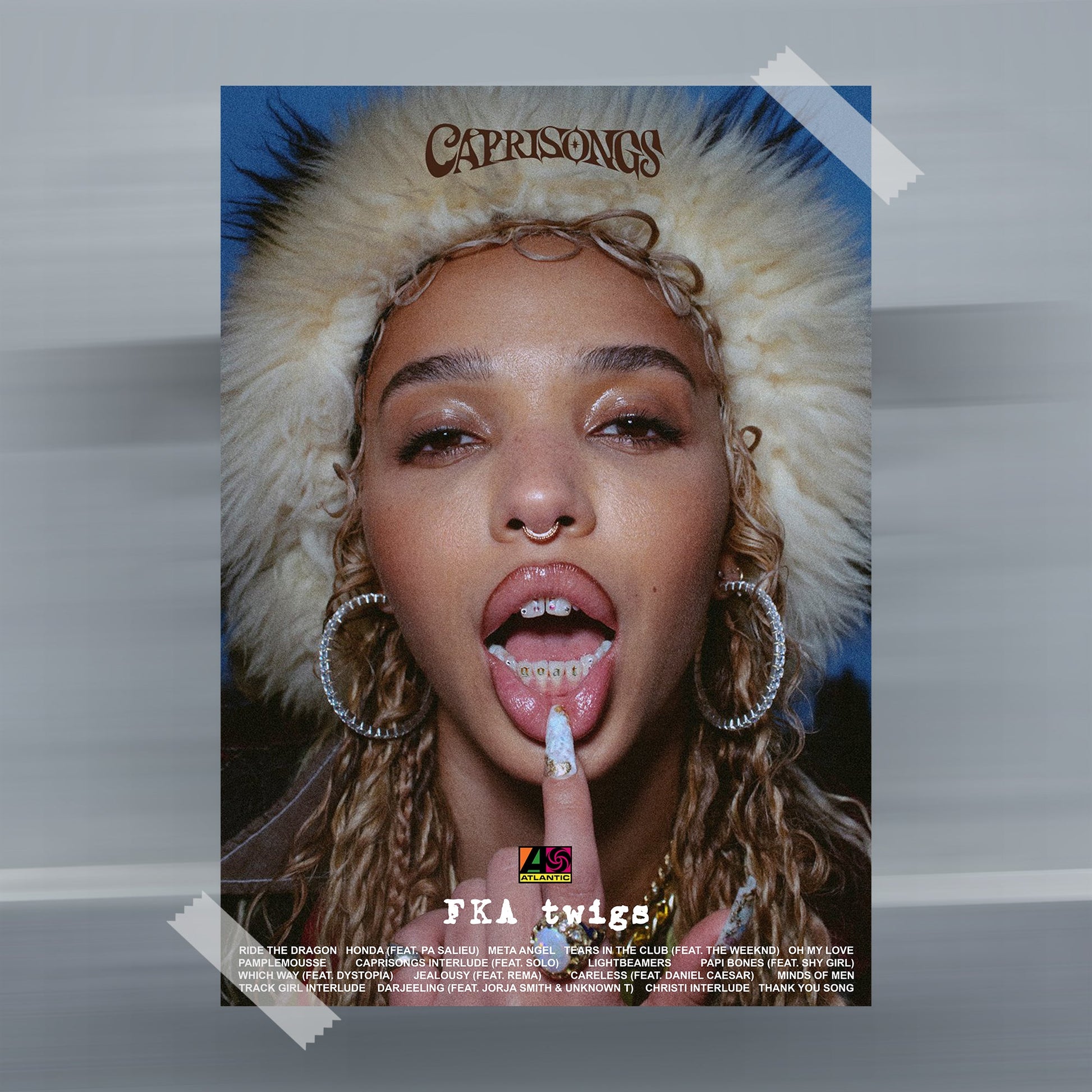 FKA Twigs CAPRISONGS Album Tracklist Poster - rsdesignstudio