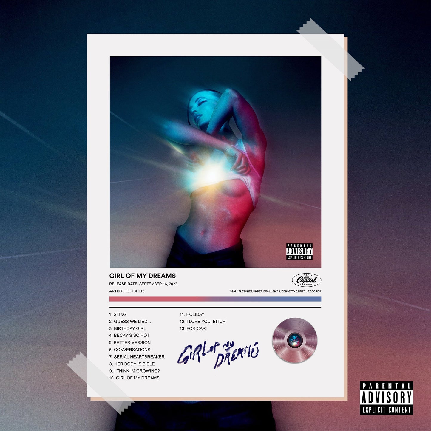 FLETCHER Girl Of My Dreams Album Poster