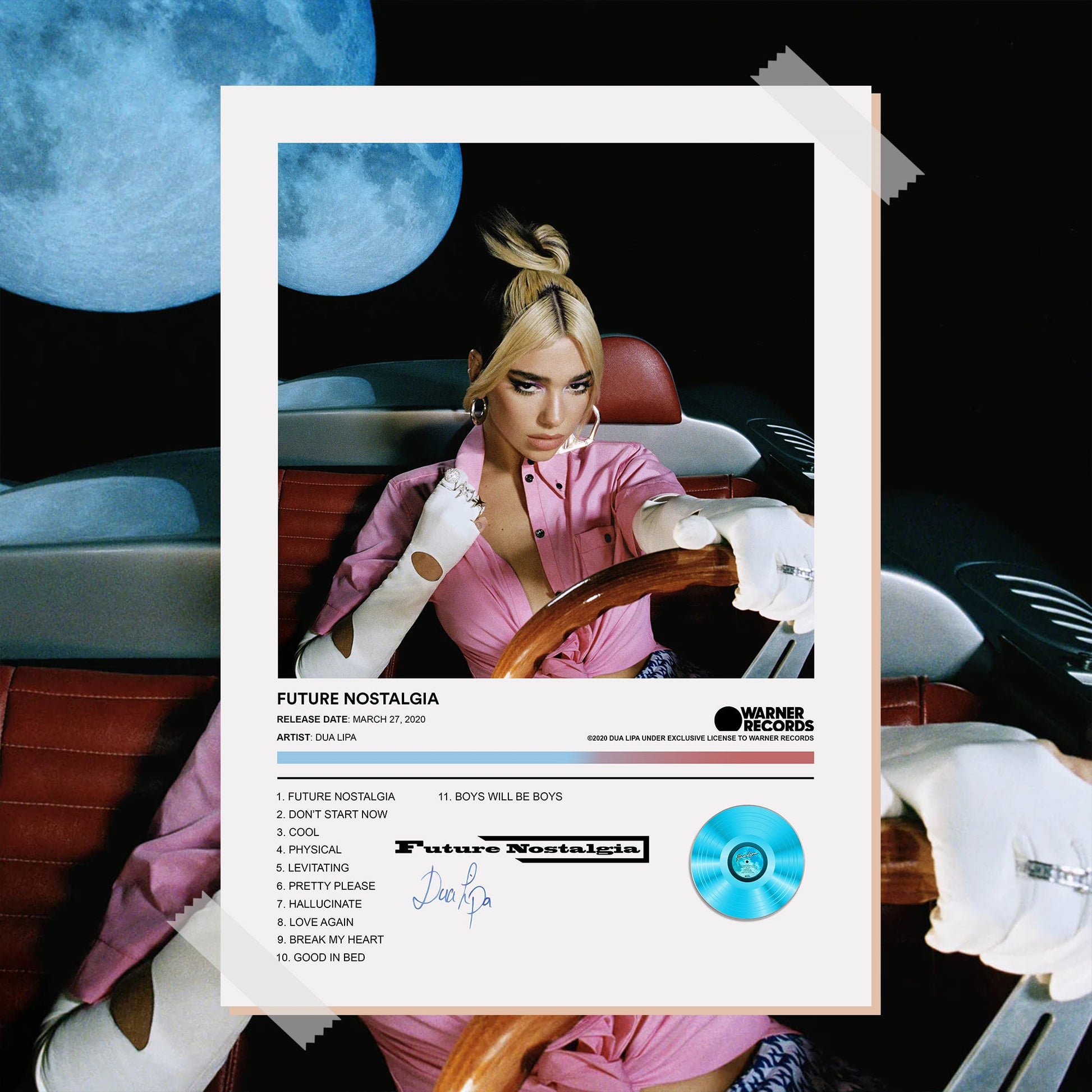 Dua Lipa Future Nostalgia Album Poster - rsdesignstudio