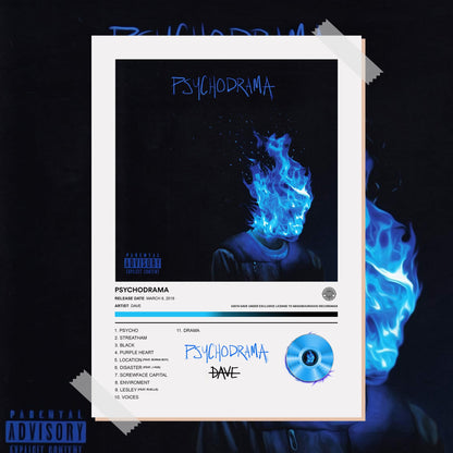 Dave Psychodrama Album Poster - rsdesignstudio