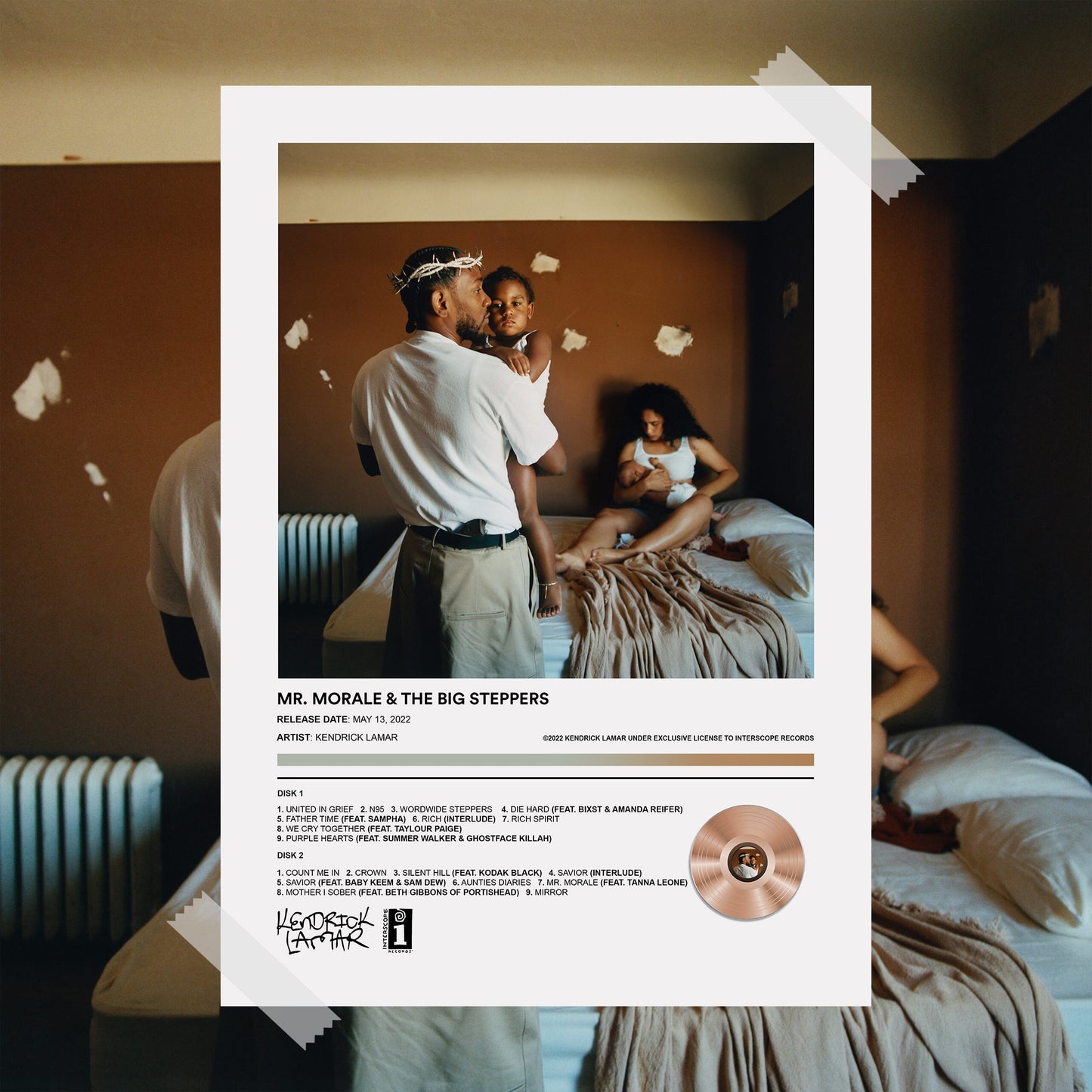 Kendrick Lamar Mr. Morale & The Big Steppers Album Poster - rsdesignstudio