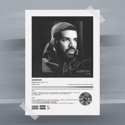 Drake Scorpion Album Poster - rsdesignstudio
