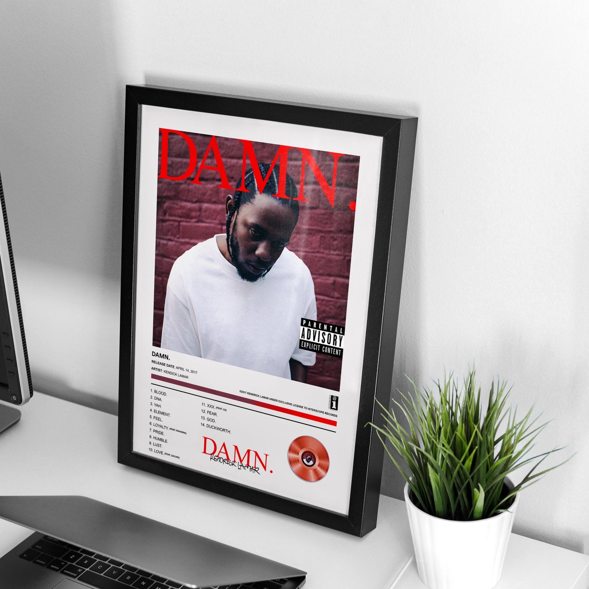 Kendrick Lamar DAMN. Album Poster - rsdesignstudio