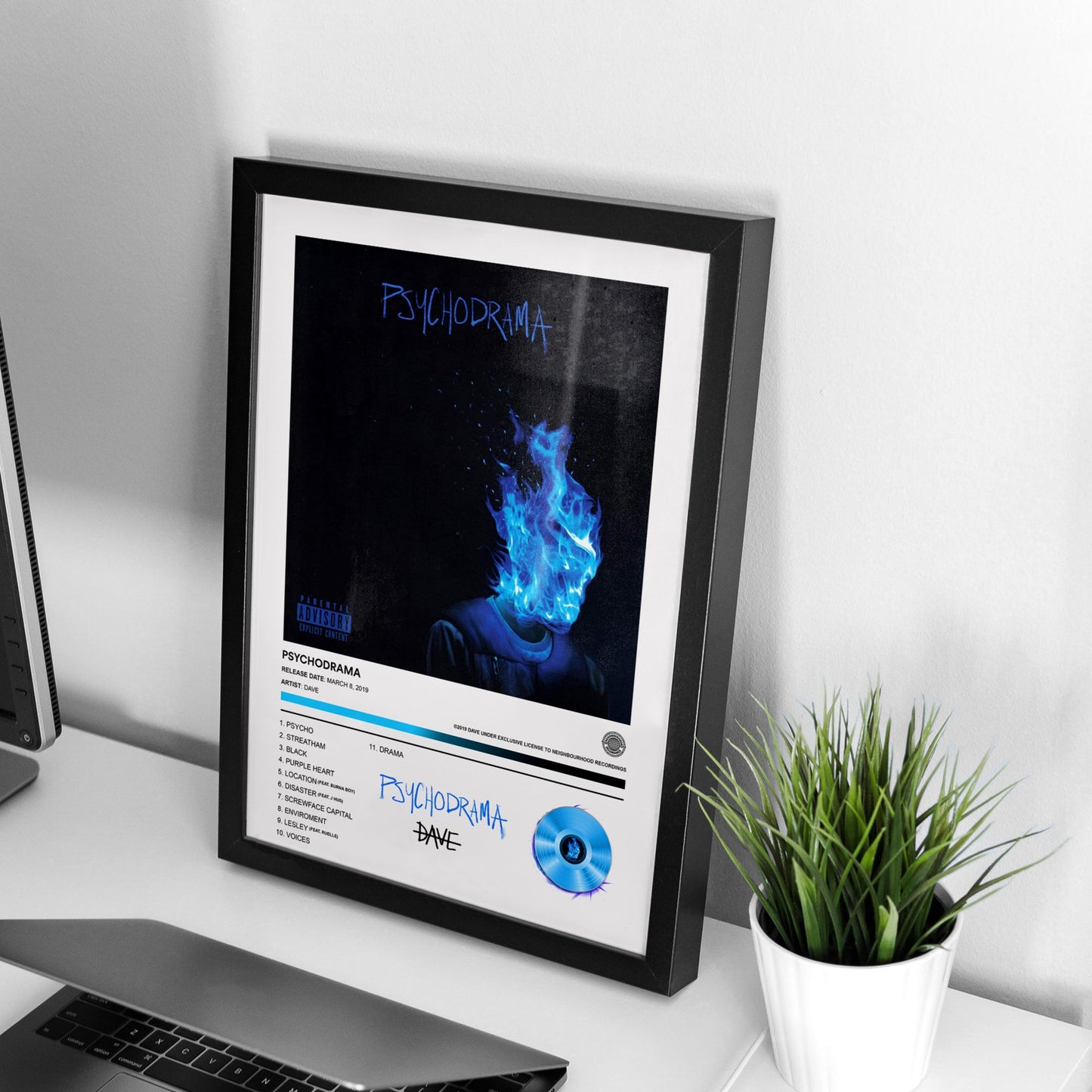 Dave Psychodrama Album Poster - rsdesignstudio