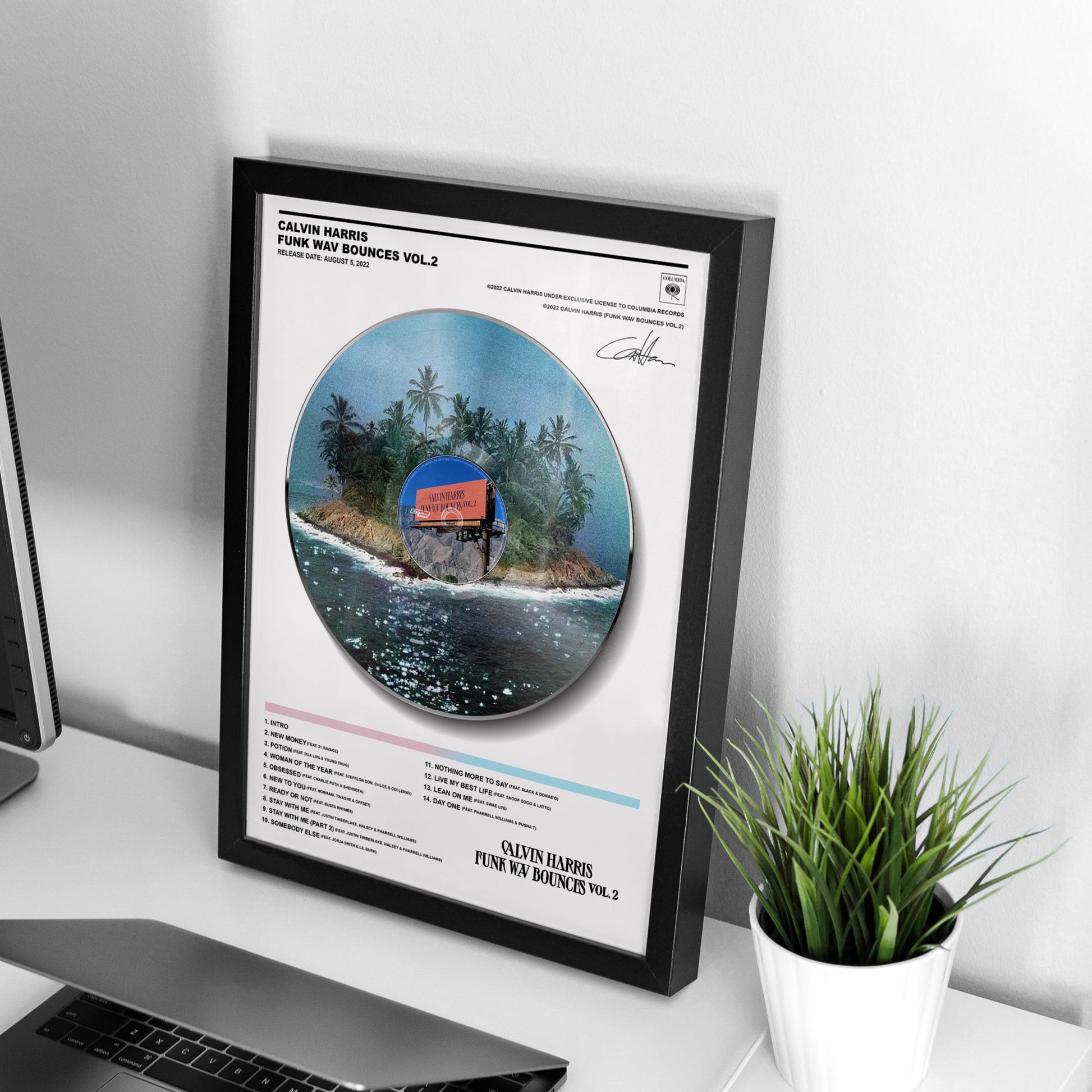 Calvin Harris Funk Wav Bounces Vol.2 Vinyl Poster - rsdesignstudio