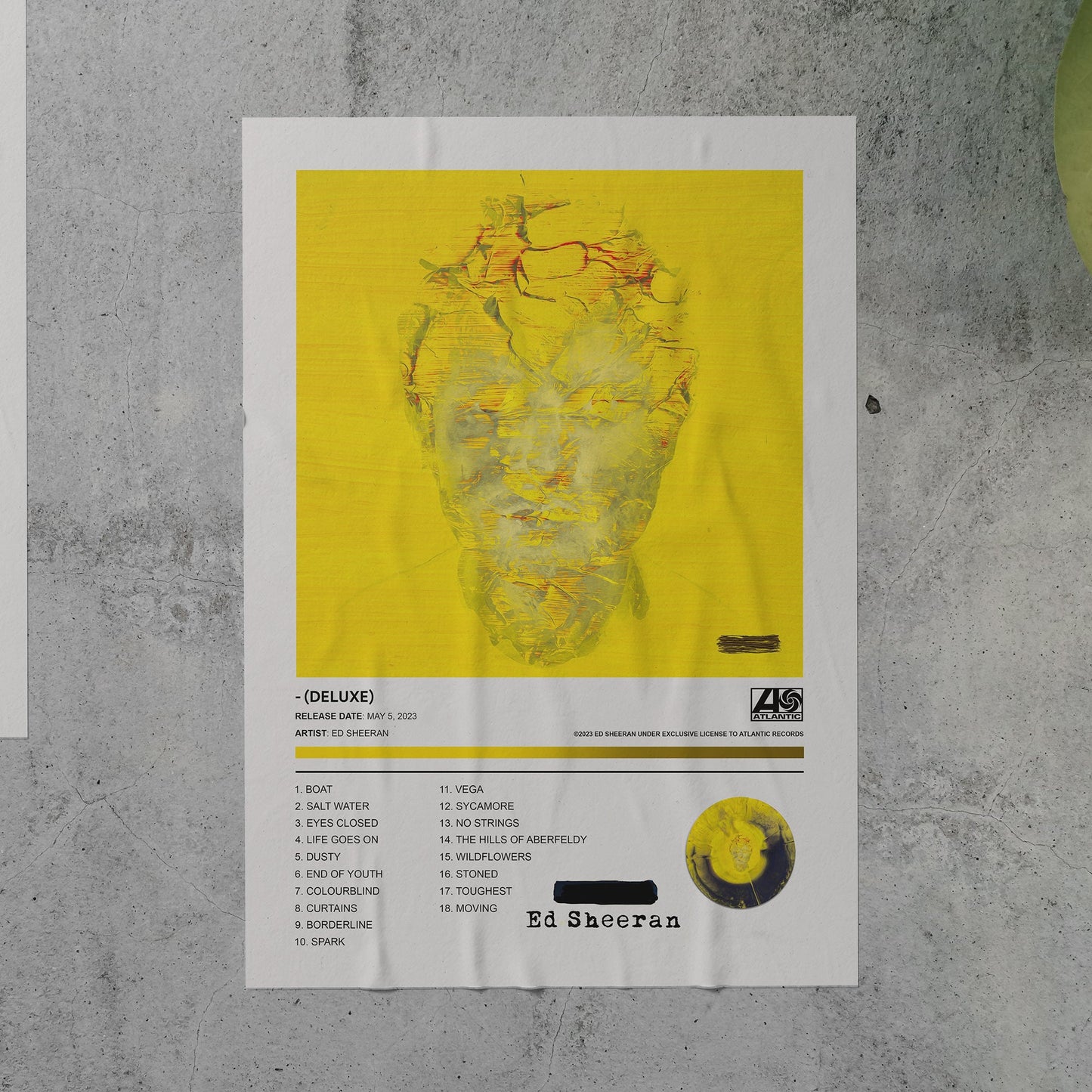 Ed Sheeran SUBTRACT Album Poster