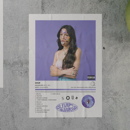 Olivia Rodrigo SOUR Album Poster
