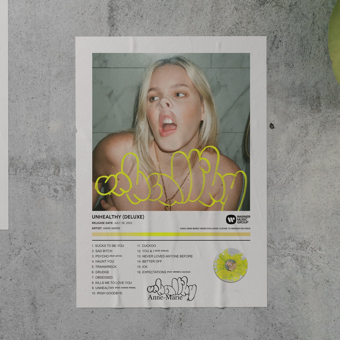 Anne-Marie UNHEALTHY Album Poster