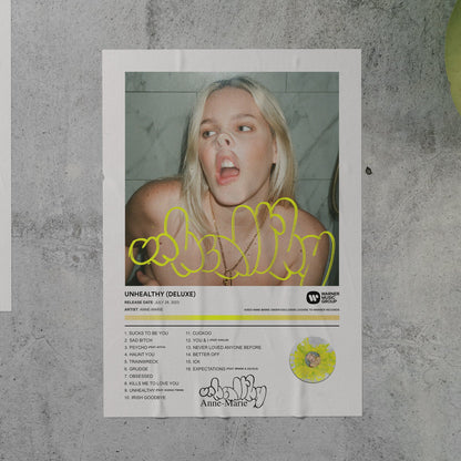 Anne-Marie UNHEALTHY Album Poster