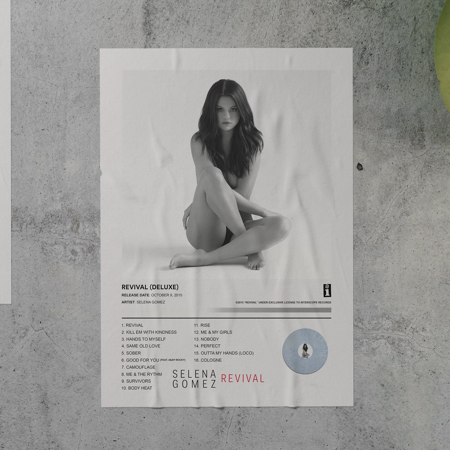 Selena Gomez REVIVAL Album Poster