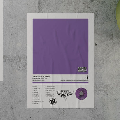 Pi'erre Bourne THE LIFE OF PI'ERRE 4 Album Poster