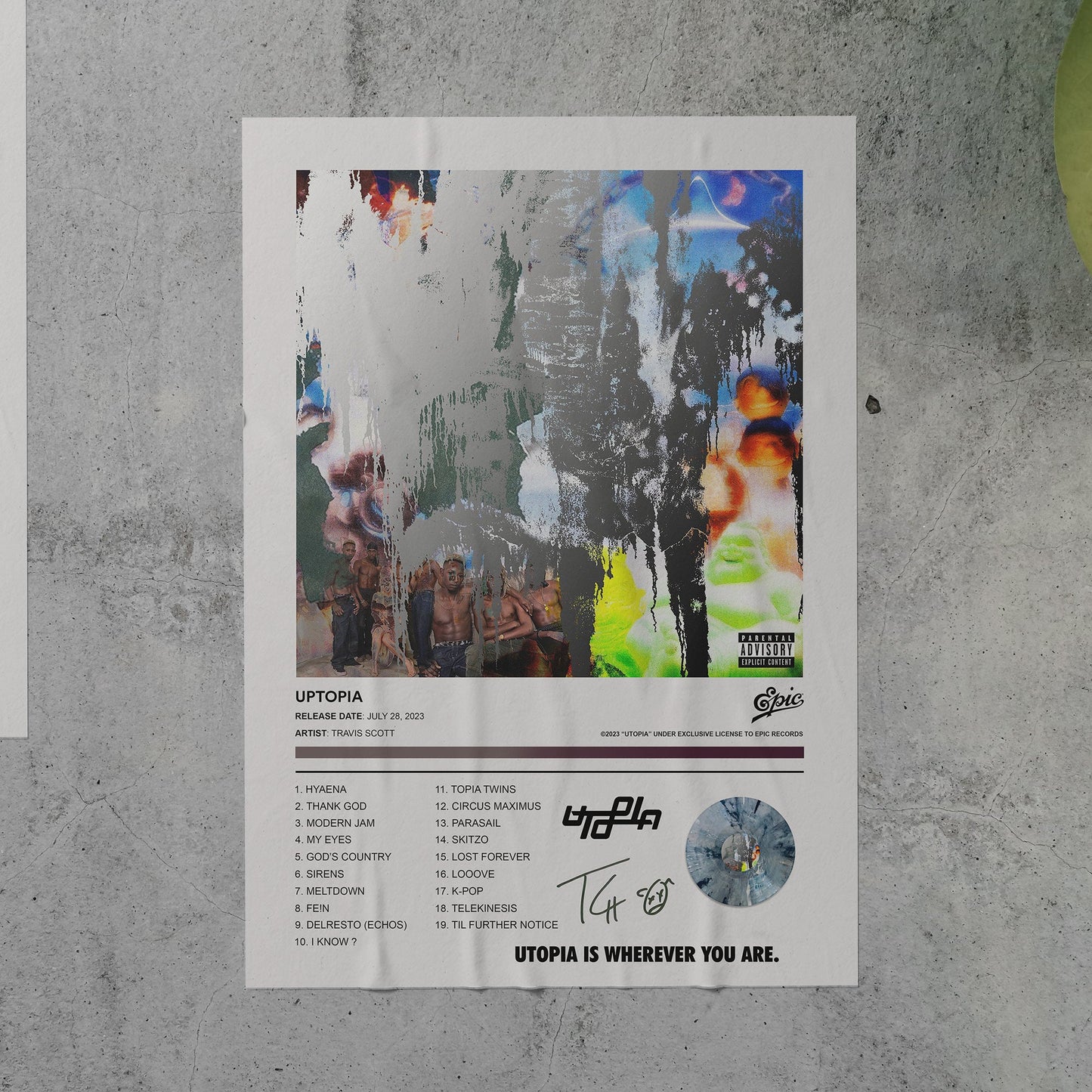 Travis Scott UTOPIA (ALT COVER) Album Poster