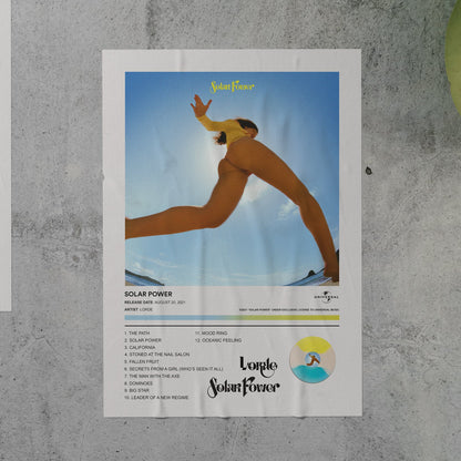 Lorde SOLAR POWER Album Poster
