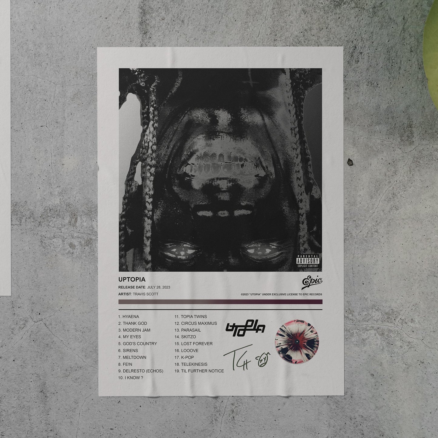 Travis Scott UTOPIA (ALT COVER) Album Poster
