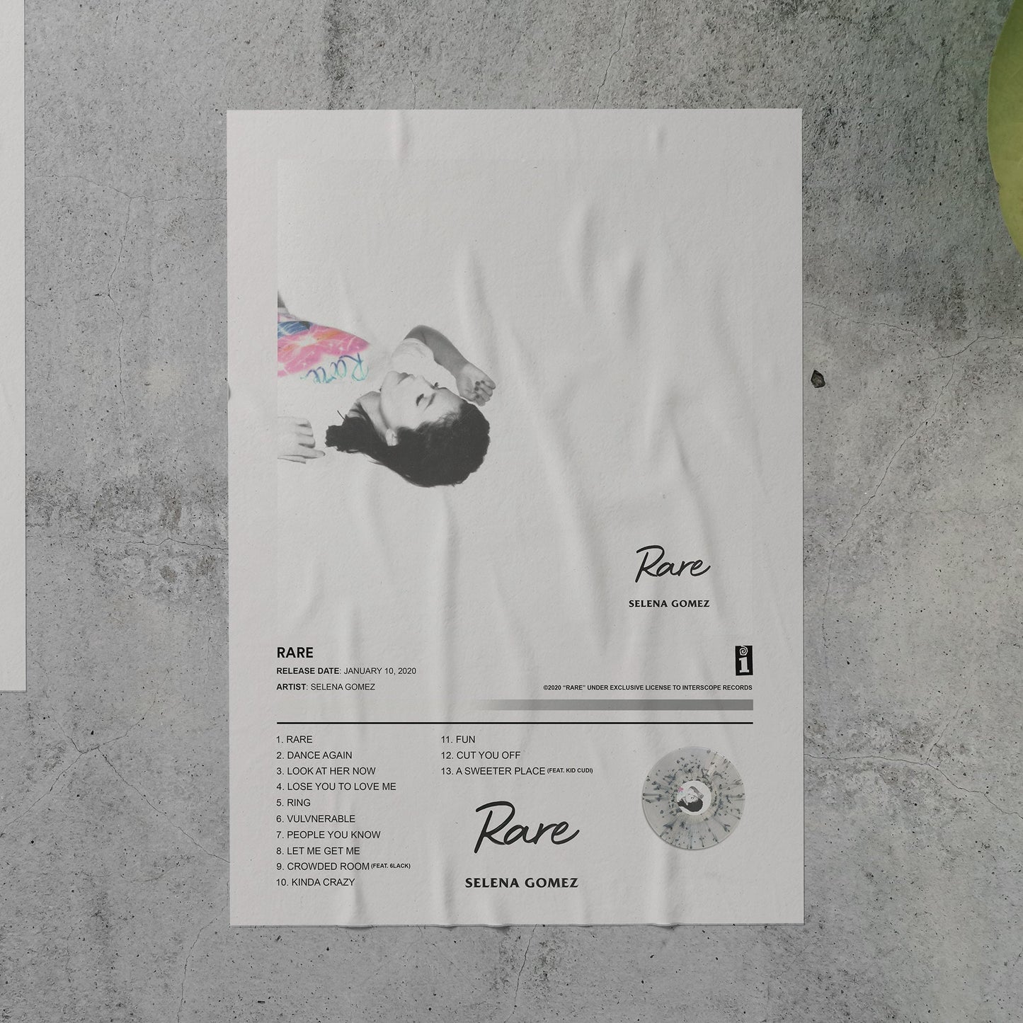 Selena Gomez RARE Album Poster