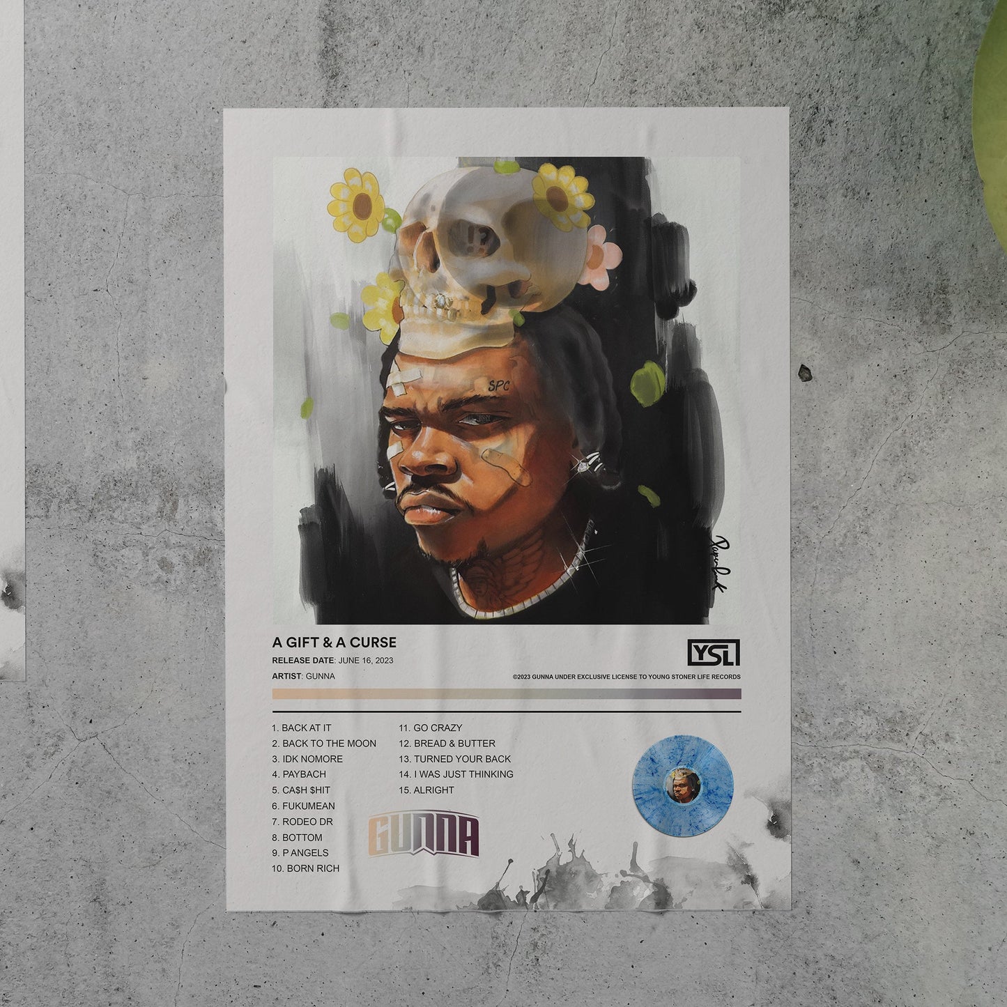 Gunna A GIFT & A CURSE Album Poster