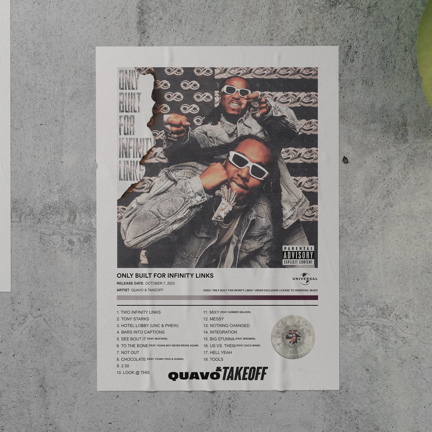 Quavo & Takeoff ONLY BUILT FOR INFINITY LINKS Album Poster