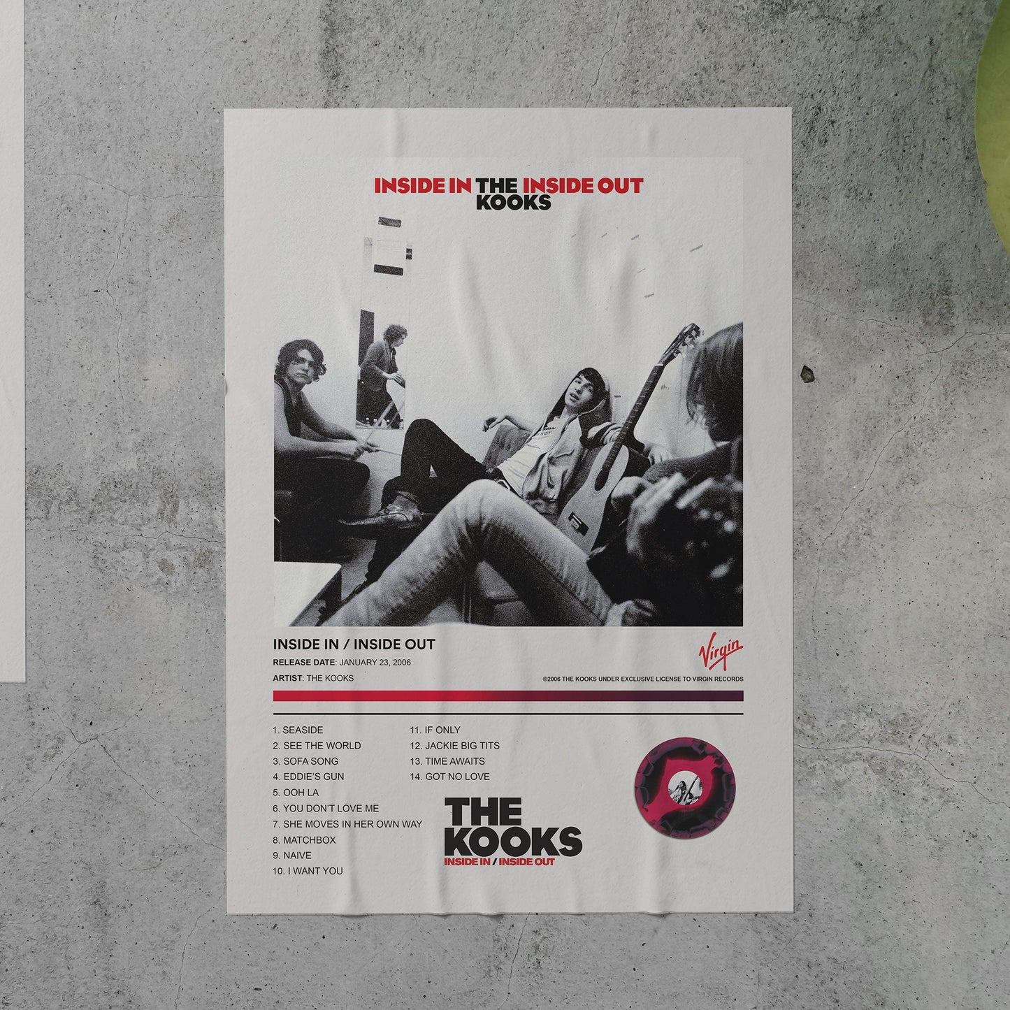 The Kooks INSIDE IN / INSIDE OUT Album Poster