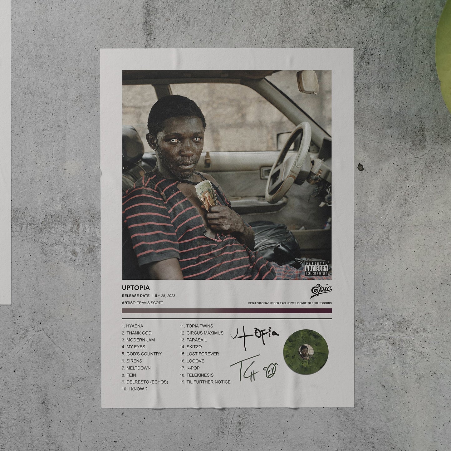 Travis Scott UTOPIA (ALT COVER) Album Poster