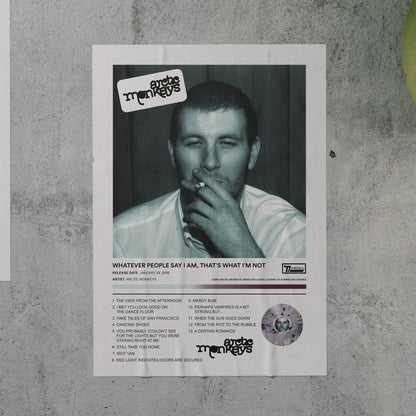 Arctic Monkeys WHATEVER PEOPLE SAY I AM, THAT'S WHAT I'M NOT Album Poster