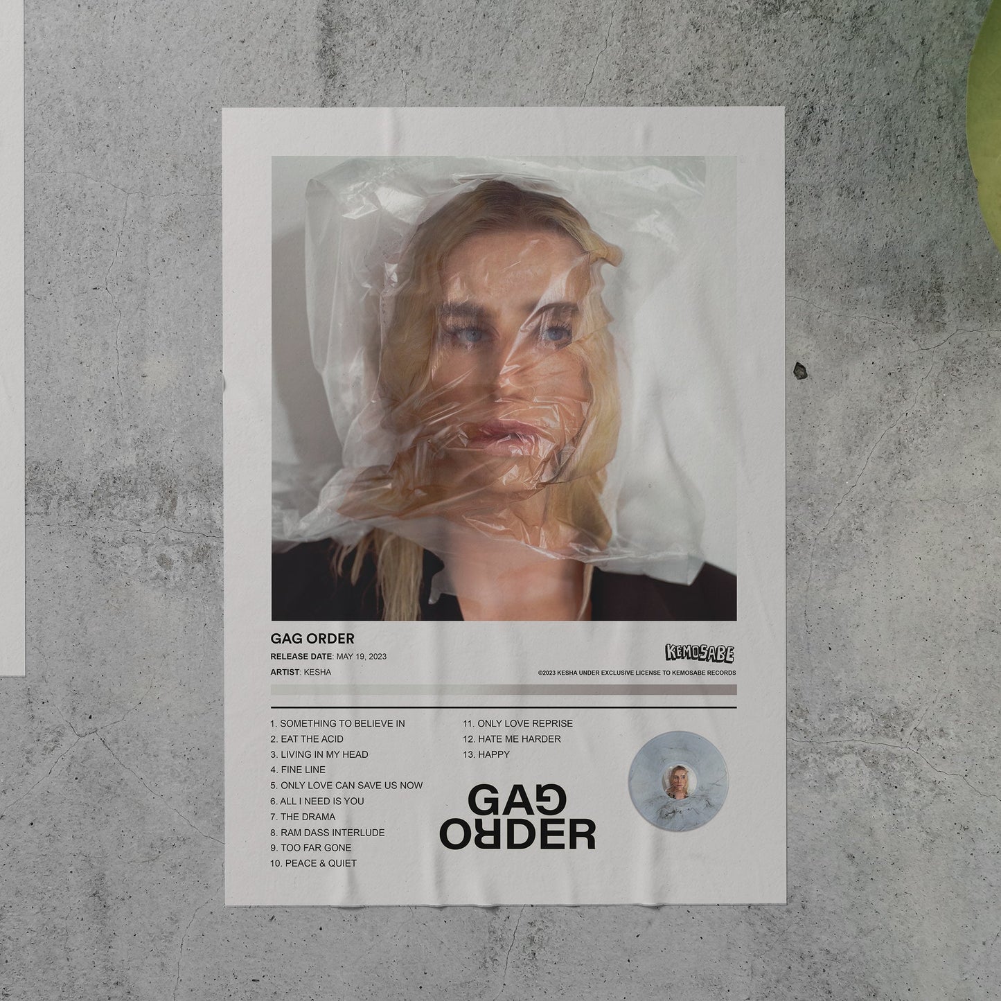 Kesha GAG ORDER Album Poster