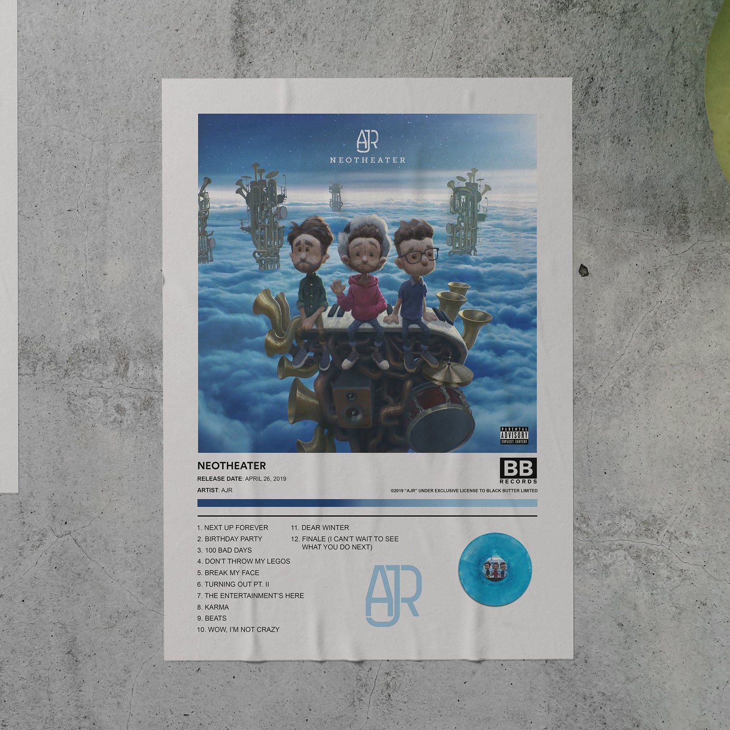 AJR NEOTHEATER Album Poster