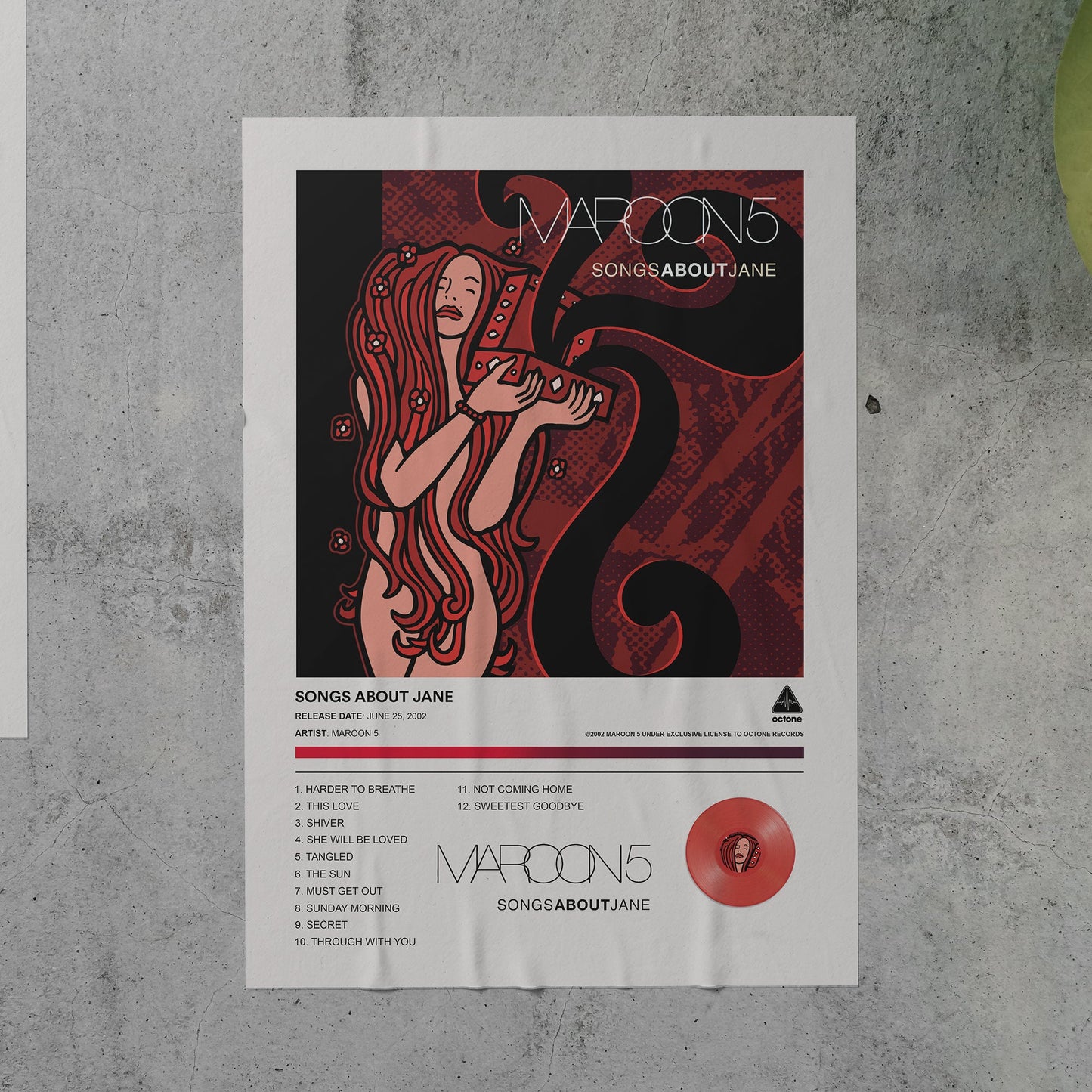 Maroon 5 SONGS ABOUT JANE Album Poster