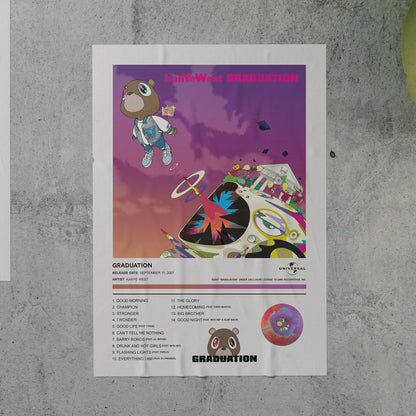 Kanye West GRADUATION Album Poster - rsdesignstudio