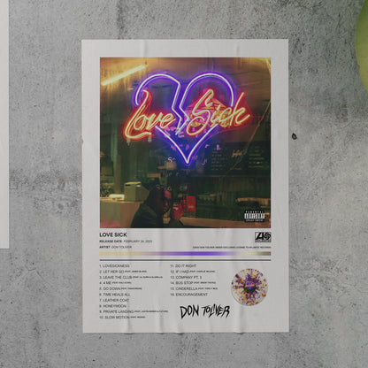 Don Toliver LOVE SICK Album Poster