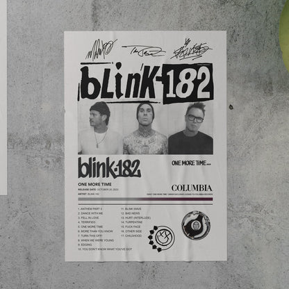 Blink-182 ONE MORE TIME Album Poster
