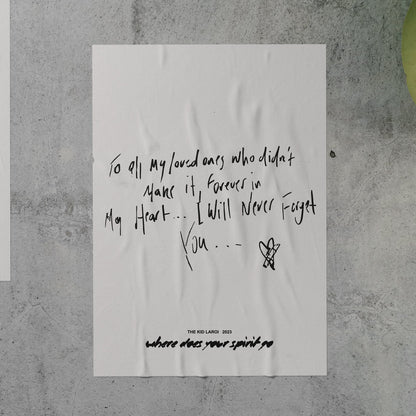 The Kid LAROI WHERE DOES YOUR SPIRIT GO? Poster