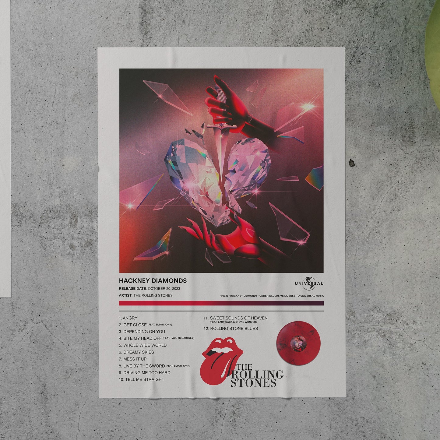 The Rolling Stones HACKNEY DIAMONDS Album Poster