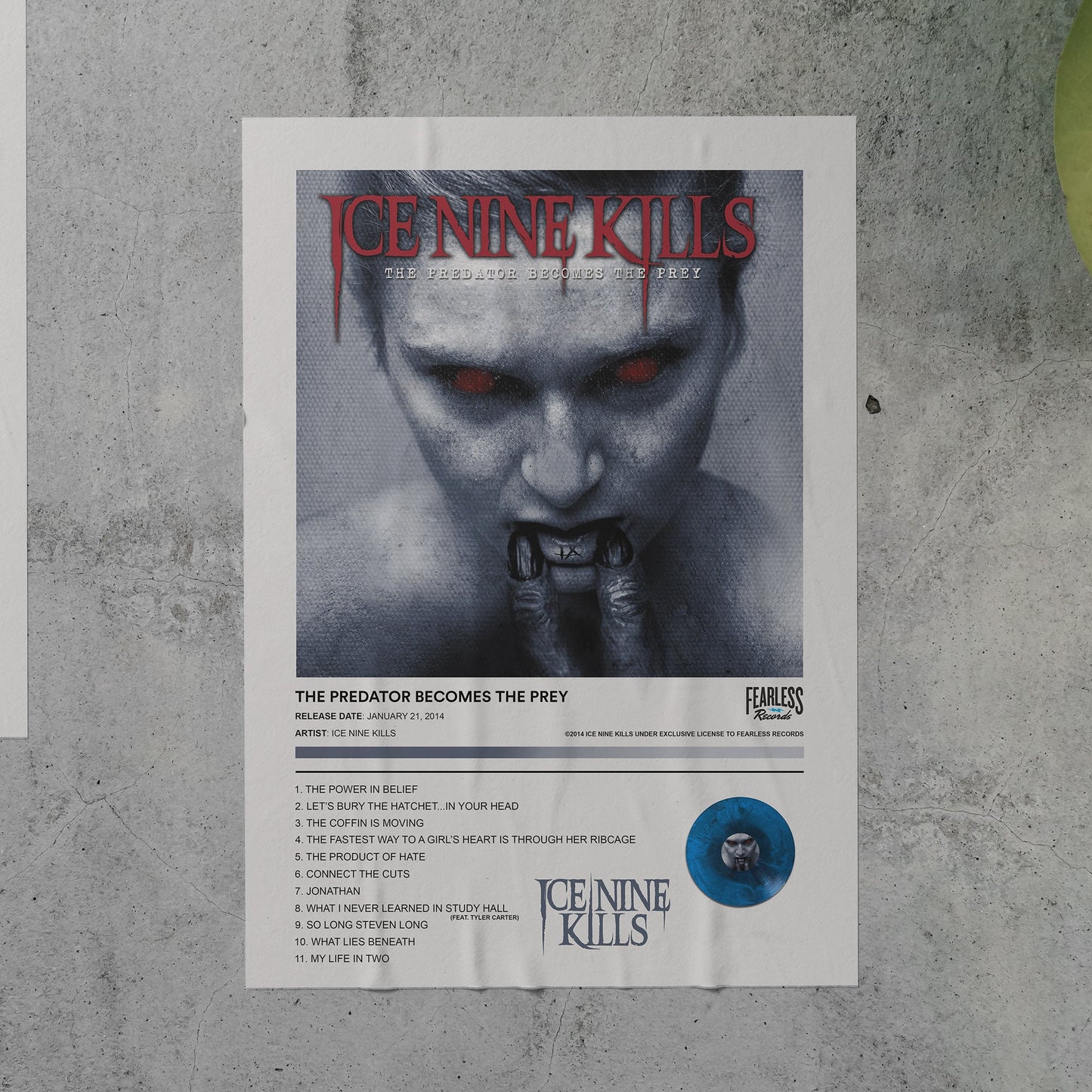 Ice Nine Kills THE PREDATOR BECOMES THE PREY Album Poster