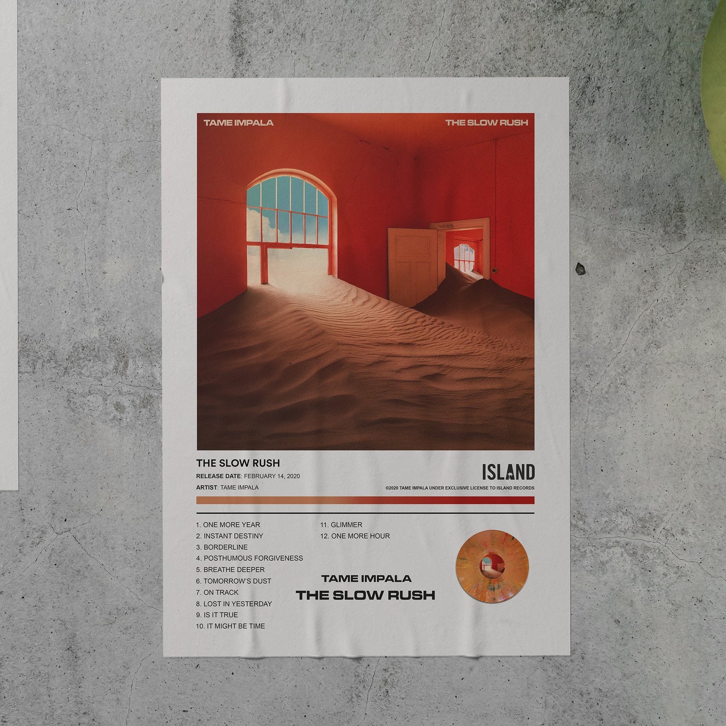 Tame Impala THE SLOW RUSH Album Poster