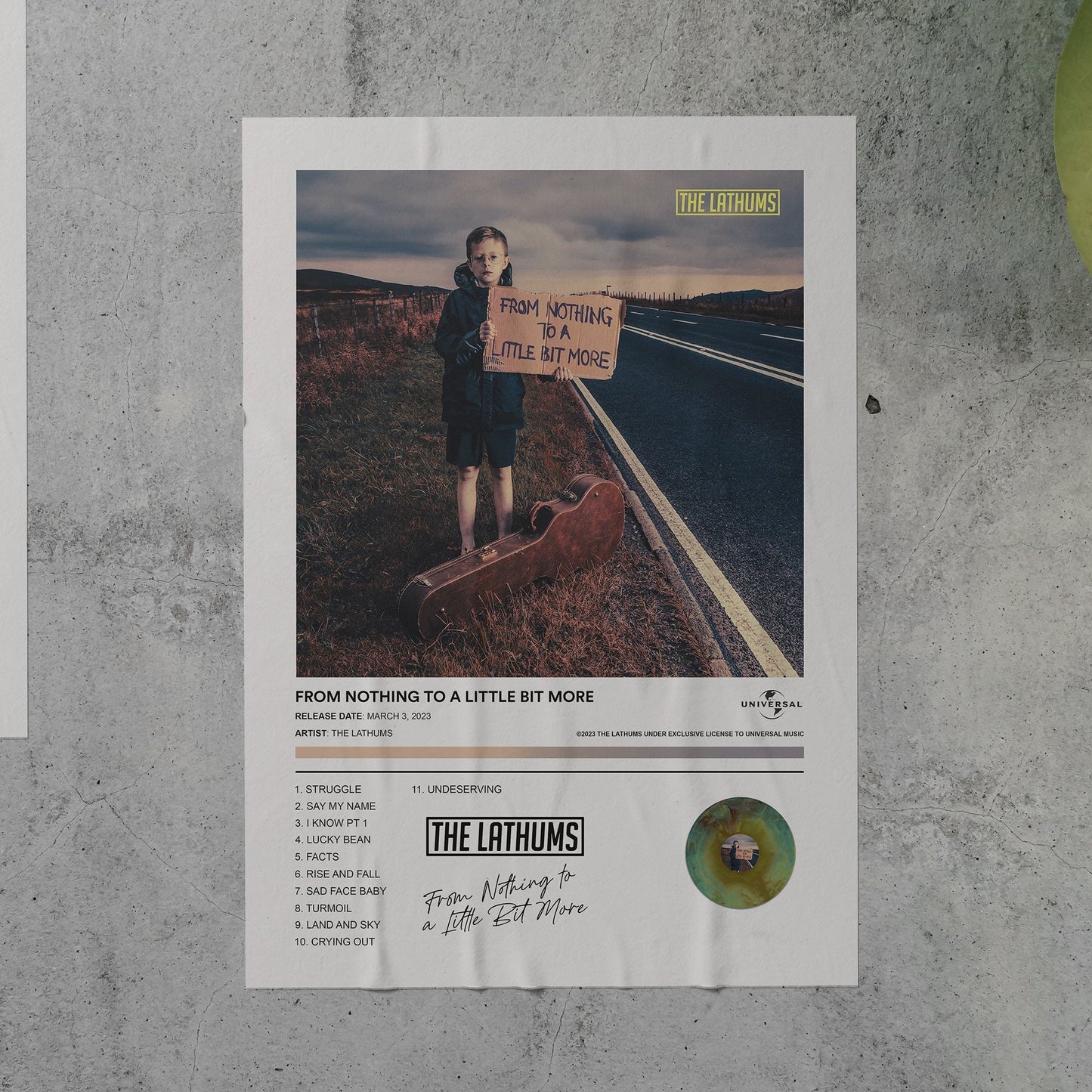 The Lathums FROM NOTHING TO A LITTLE BIT MORE Album Poster