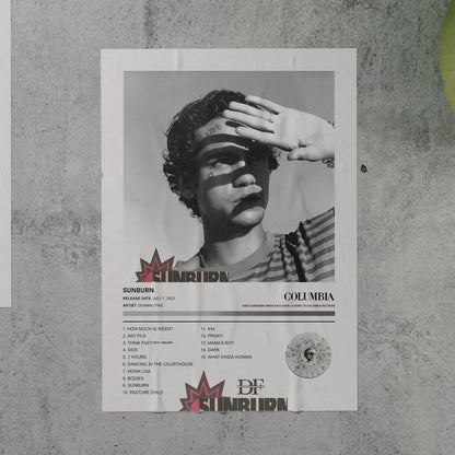 Dominic Fike SUNBURN (ALT COVER) Album Poster