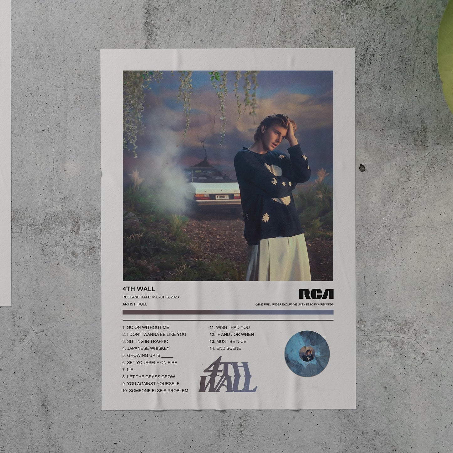 Ruel 4TH WALL Album Poster