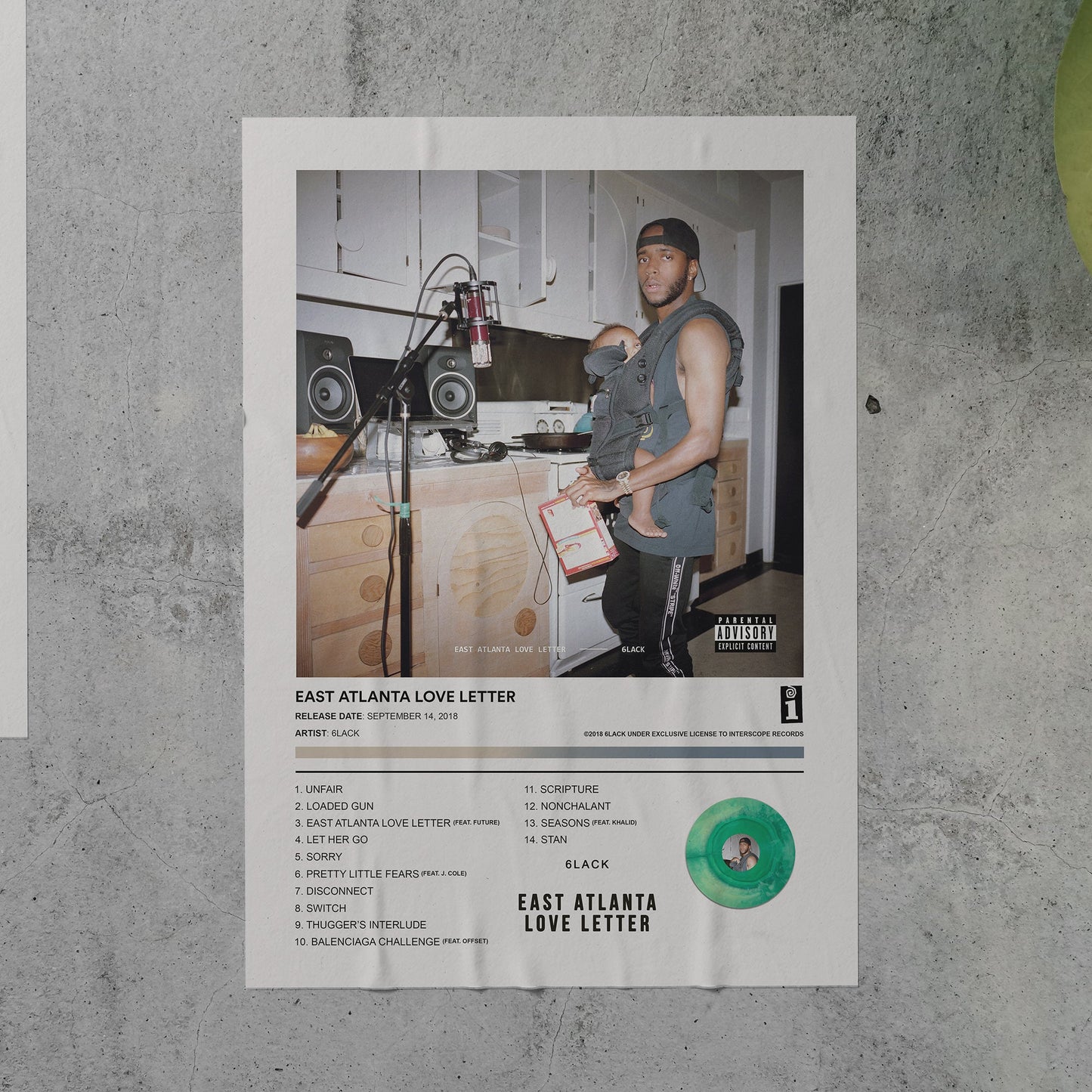 6LACK EAST ATLANTA LOVE LETTER Album Poster