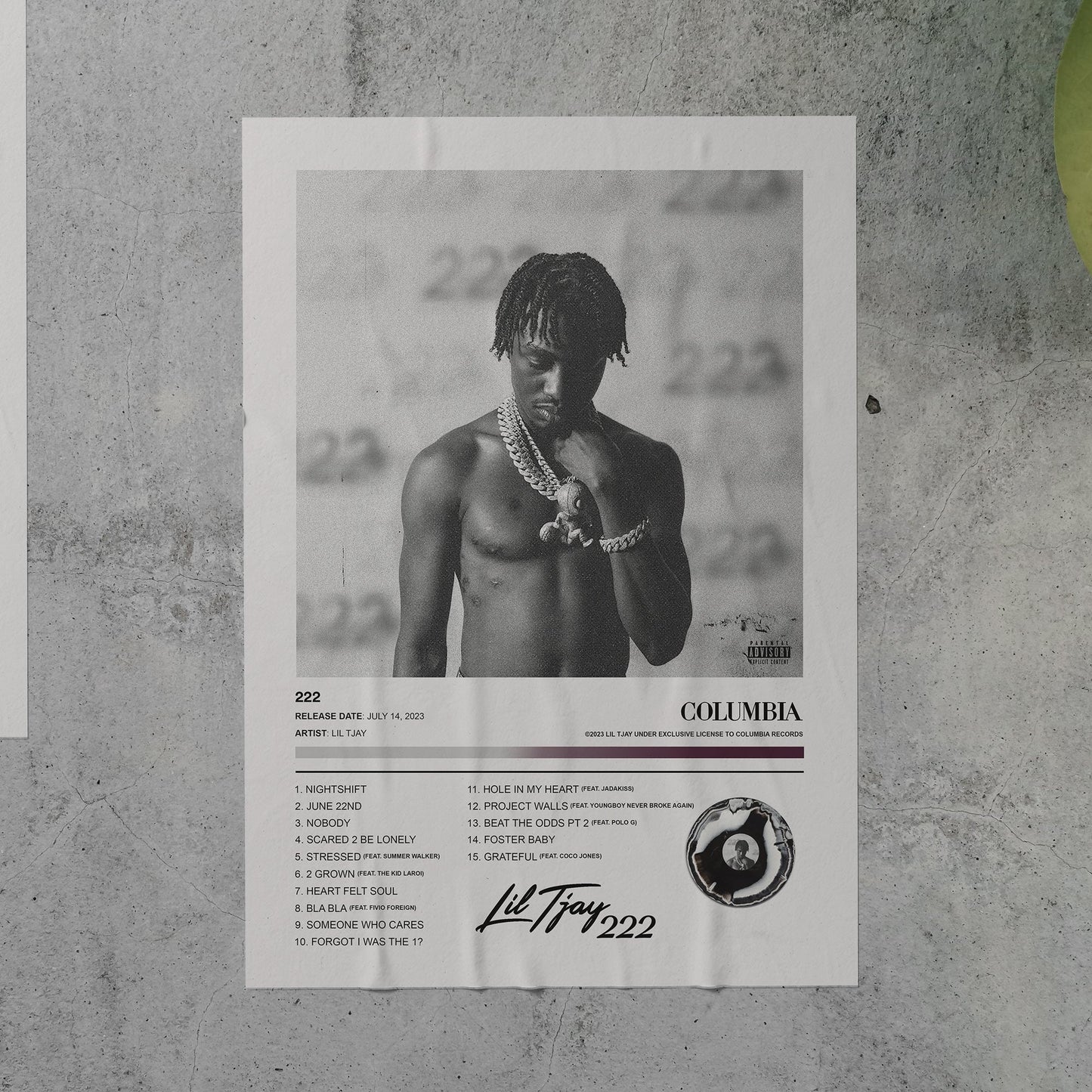 Lil Tjay 222 Album Poster