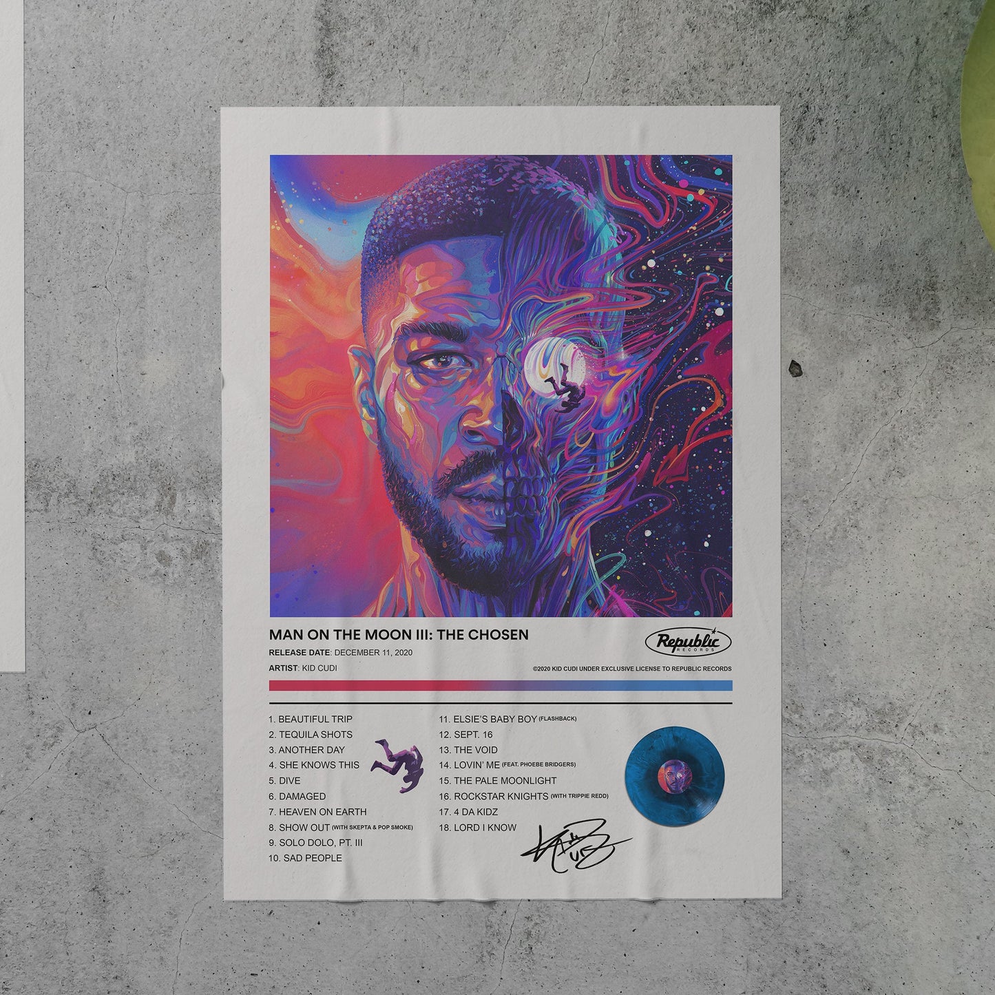 Kid Cudi MAN ON THE MOON III: THE CHOSEN Album Poster