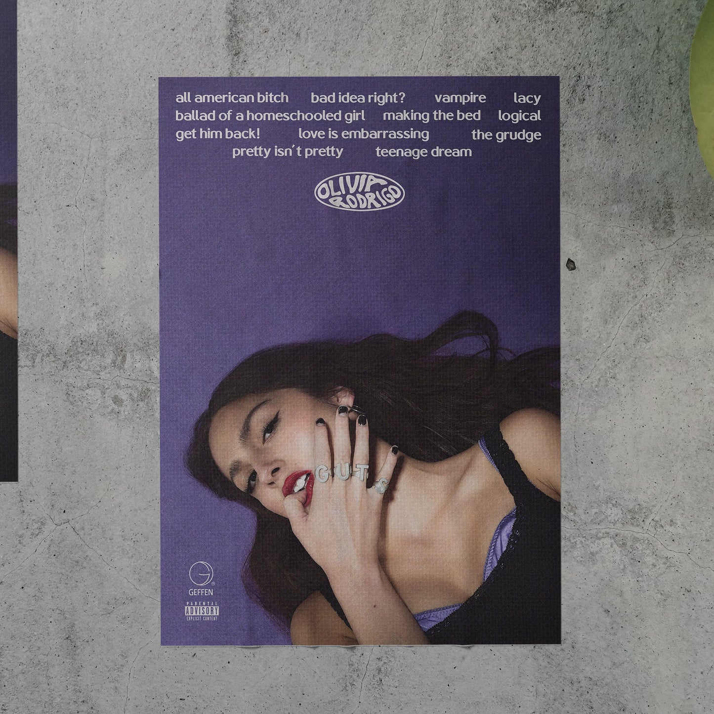 Olivia Rodrigo GUTS Tracklist Poster