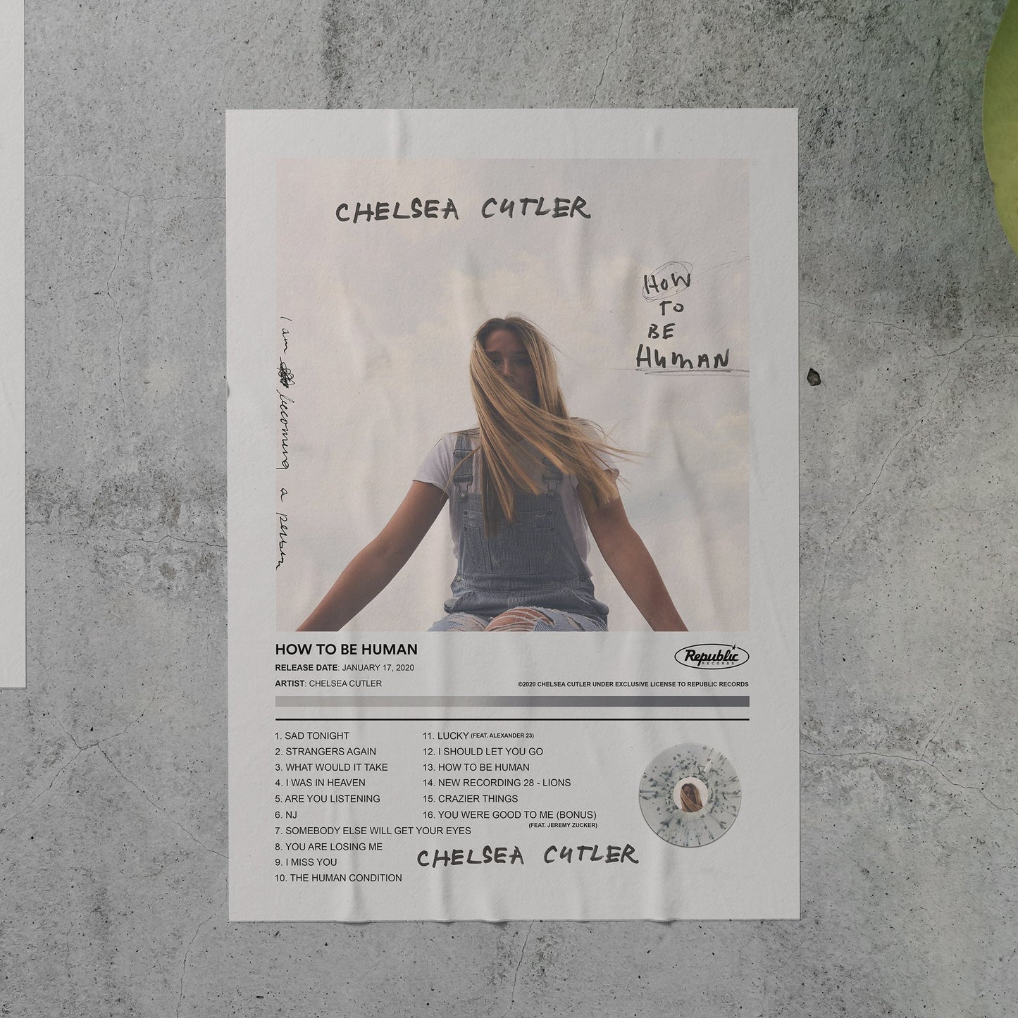 Chelsea Cutler HOW TO BE HUMAN Album Poster