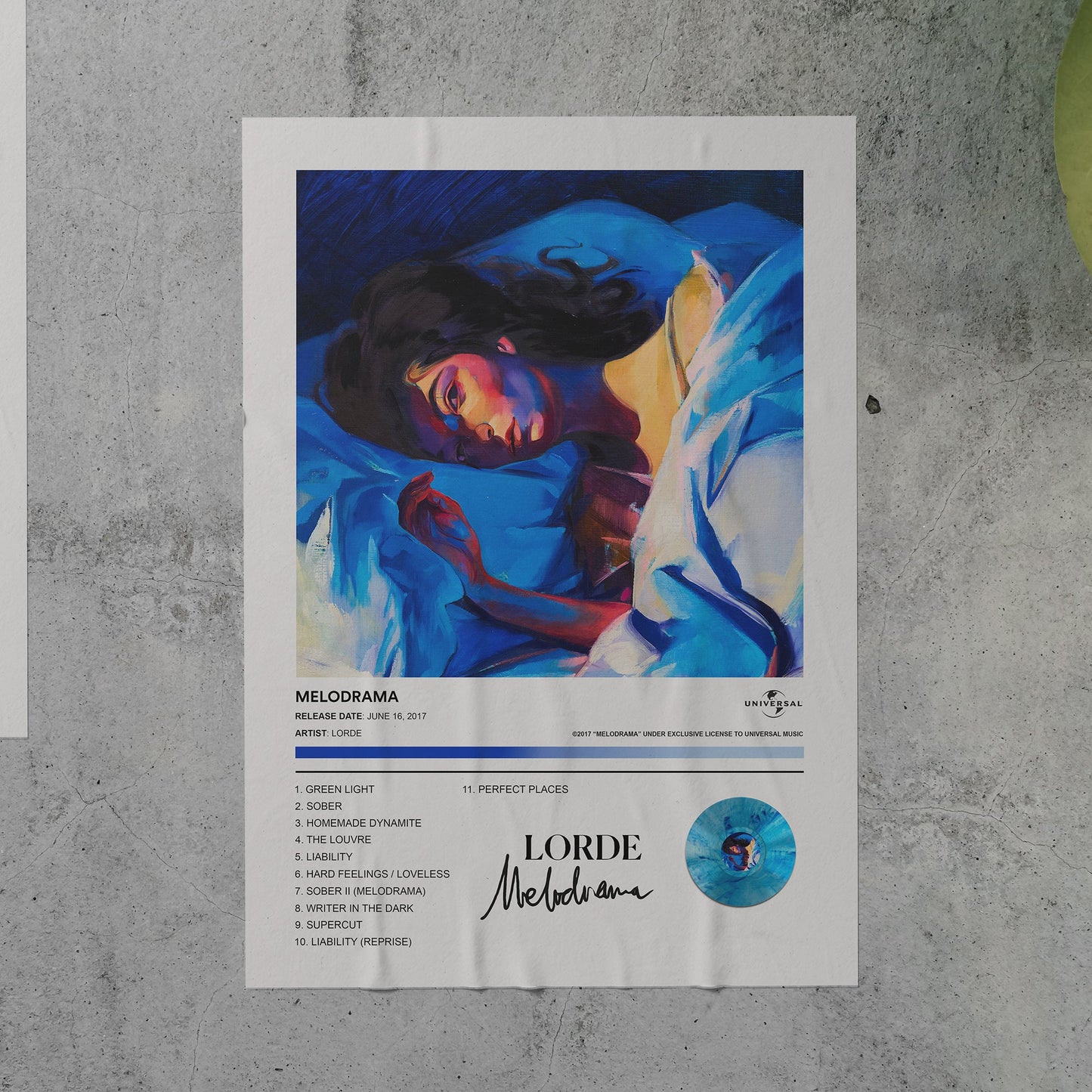 Lorde MELODRAMA Album Poster